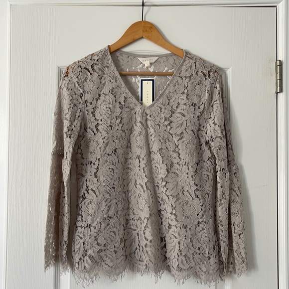 Adiva Gray Flare Sleeve Top - Picture 2 of 6